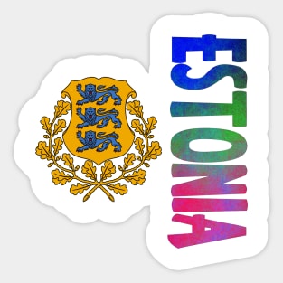 Estonia Coat of Arms Design Sticker